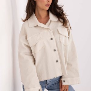 Chemise manche longue beige