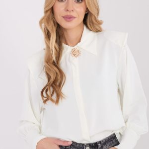 Chemise manche longue beige