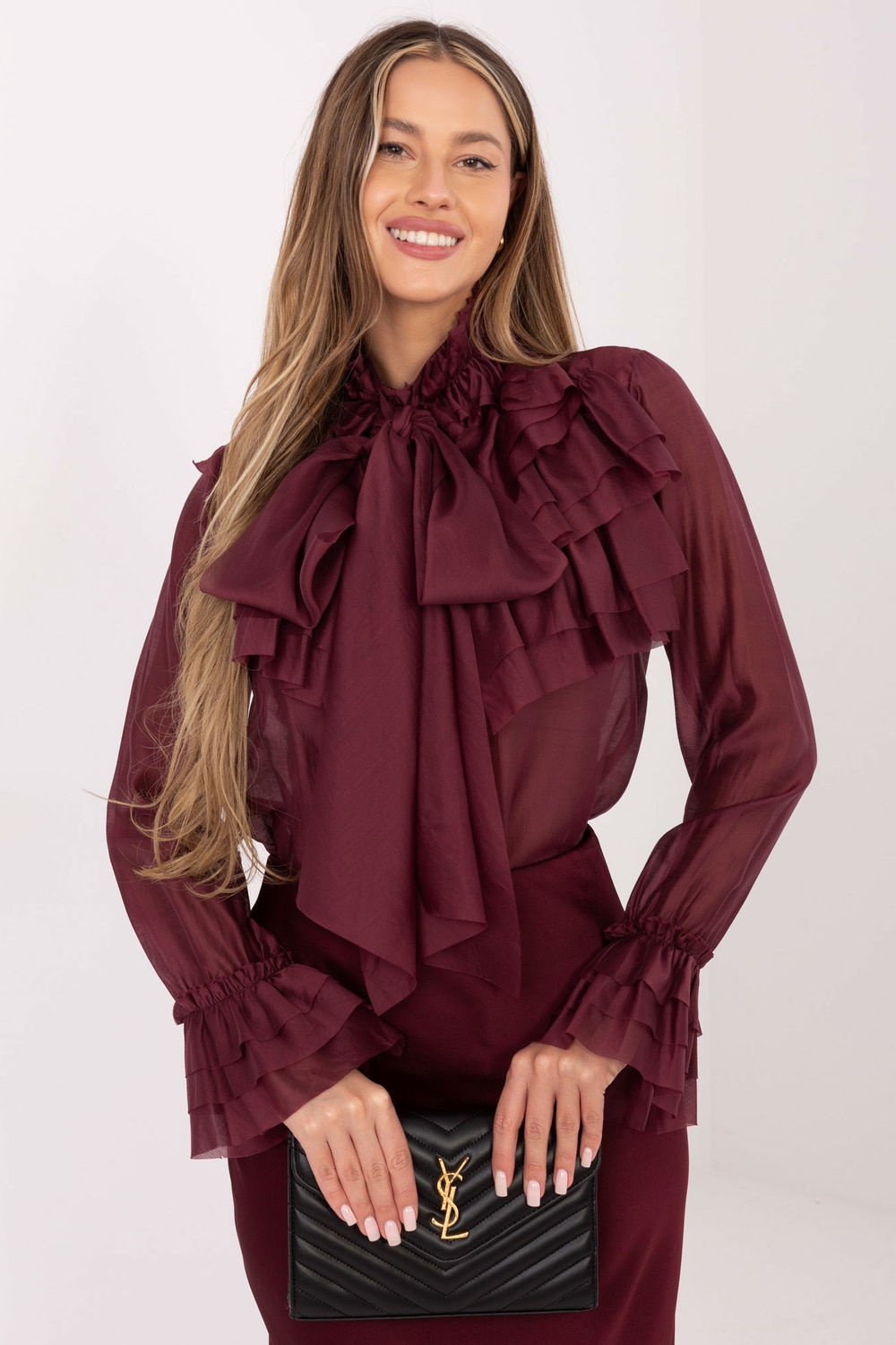 Chemise manche longue rouge