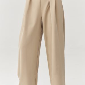 Pantalon femme beige