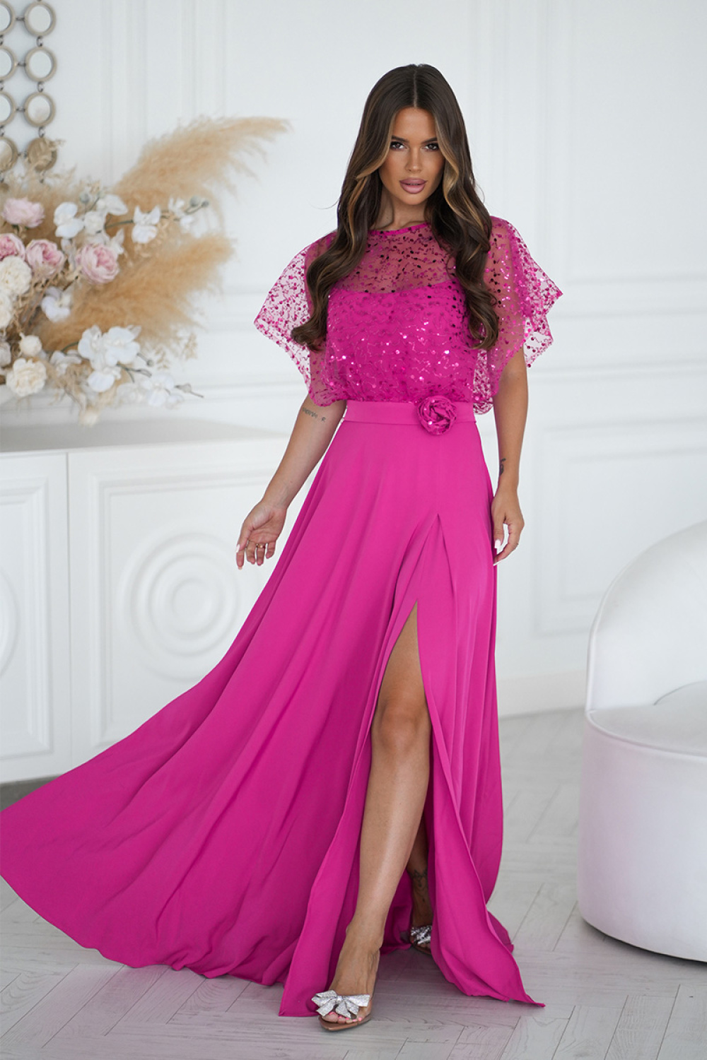 Robe longue violette – Image 2