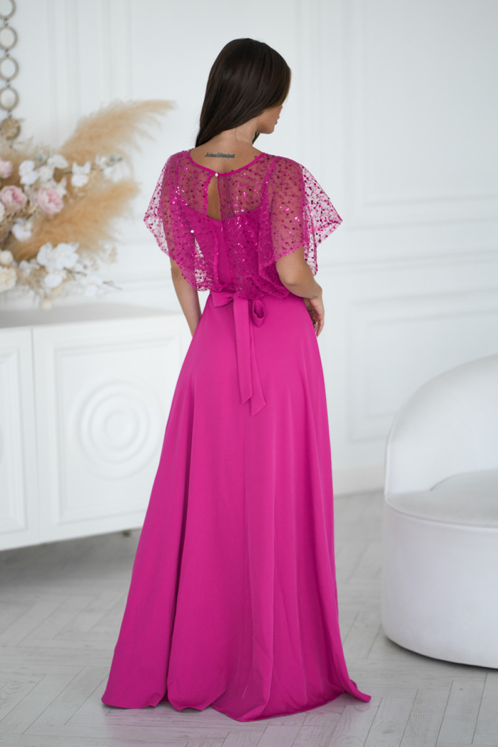 Robe longue violette – Image 3